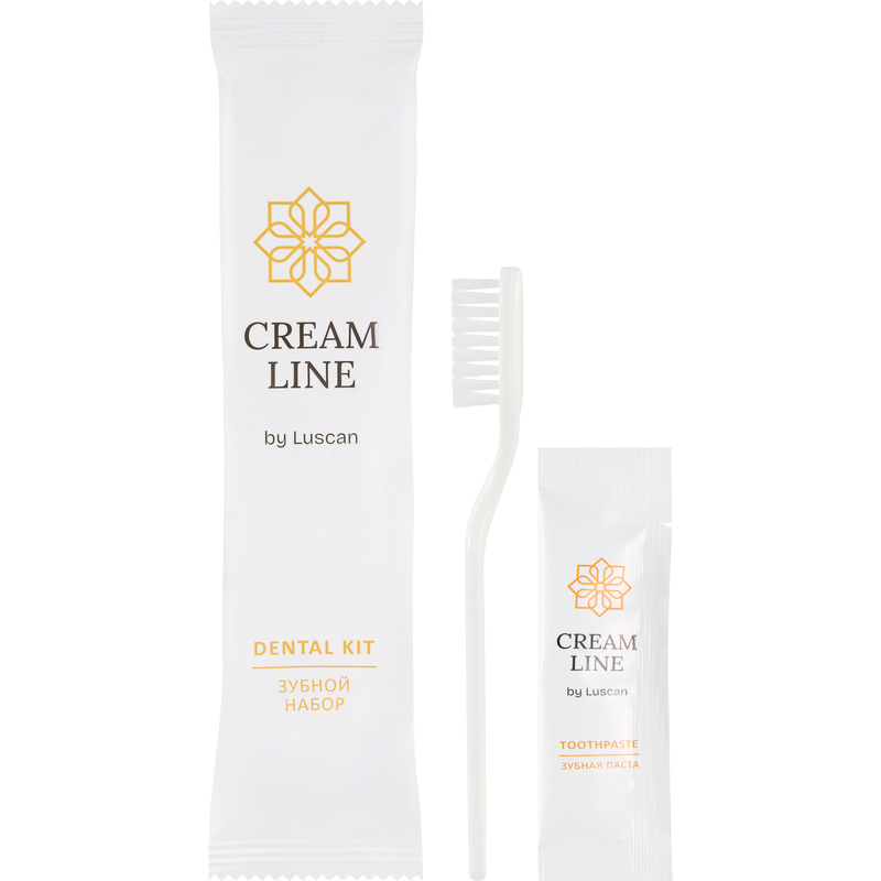 Изображение товара Набор зубной Luscan Cream Line флоупак (зубная щётка, зубная паста, 300 штук в упаковке)