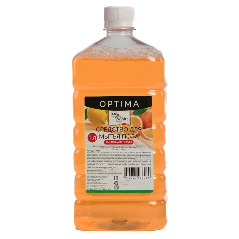 Изображение товара Средство для мытья пола Mr.White Лимон Апельсин 1 л универсальное