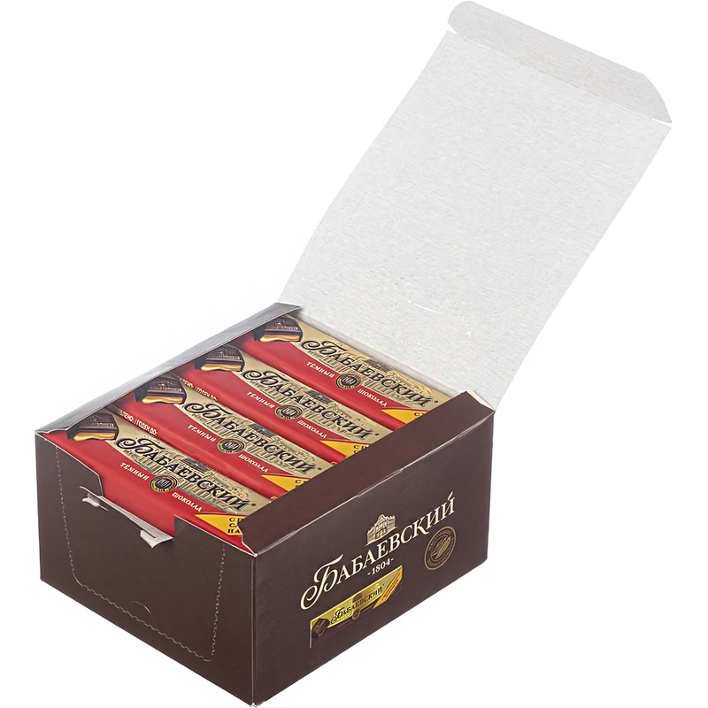 Изображение товара Порционный шоколад Бабаевский темный с помадно-сливочной начинкой 54.7% (20 шт)