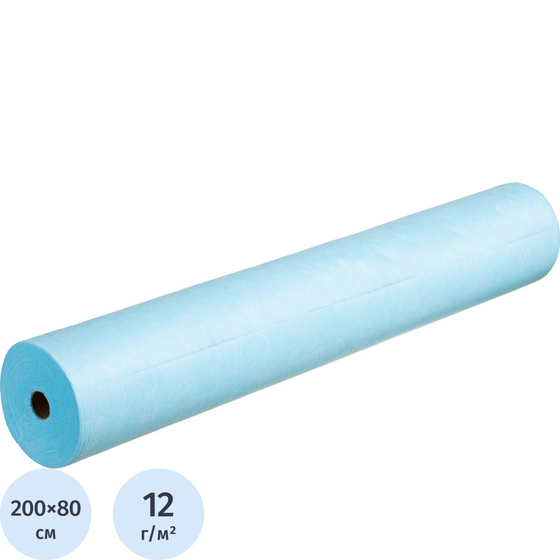 Изображение товара Одноразовые простыни Чистовье Стандарт 200x80 см 100 штук в рулоне голубые