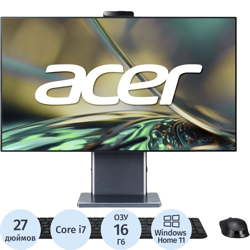 Изображение товара Моноблок Acer Aspire S27-1755 DQ.BKECD.002 с 27 дюймовым IPS-экраном и Core i7