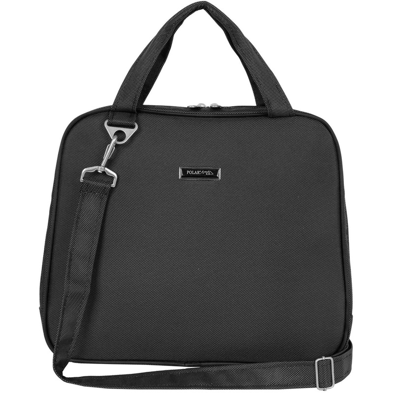 Изображение товара Деловая сумка-папка Polar из жаккарда на молнии для документов ноутбука 43x32x6 см черная