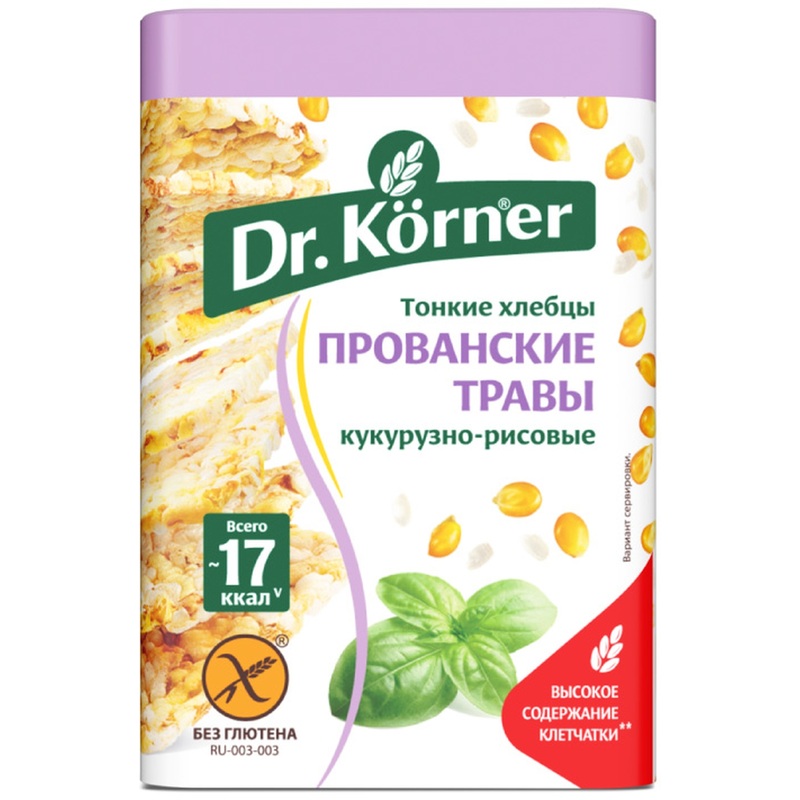 Изображение товара Хлебцы Dr.Korner С прованскими травами многозерновые 100 г