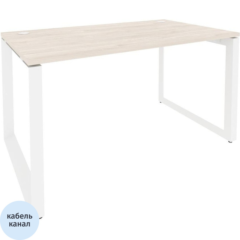 Изображение товара Стол прямой ONIX-О O.MO-SP-3.8 белый 1380х800х750 мм сборная мебель