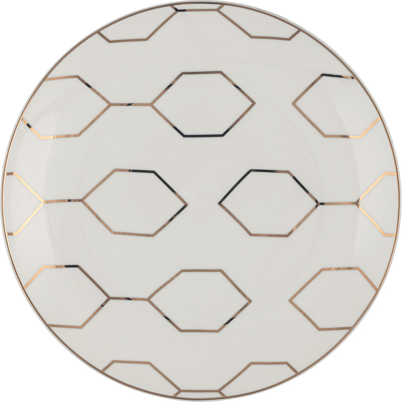 Изображение товара Тарелка десертная Nadoba Mari Bella фарфор 19 см белый/золотой (901116)