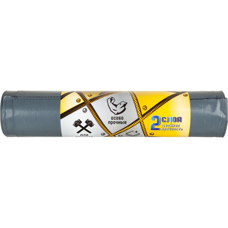 Изображение товара Мешки для мусора Ромашка 300 л серые ПВД 80 мкм 5 штук