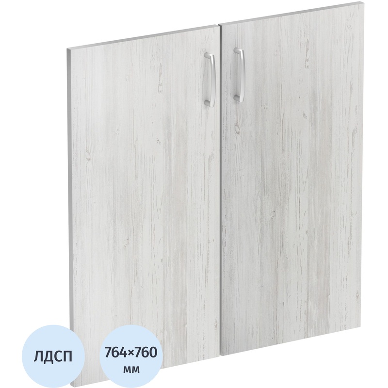 Изображение товара Двери низкие Комус Мебель Easy Standard из ЛДСП сосна винтер серые 2 шт