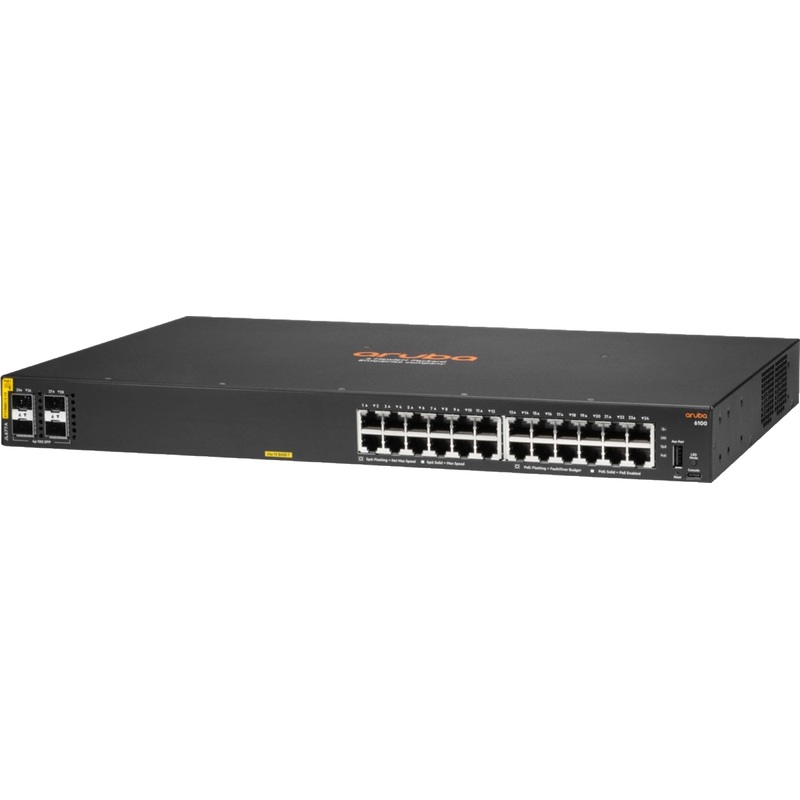 Изображение товара HPE Aruba JL677A — управляемый 24-портовый PoE коммутатор 10G