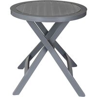 Стол пластиковый круглый Domfy Garden Table серый (700х700х720 мм)