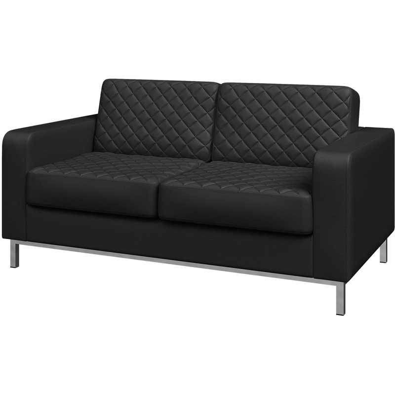 Изображение товара Диван двухместный Бентли 2-М черный (искусственная кожа)