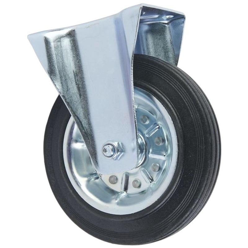 Изображение товара Колесо для тележки неповоротное 200 мм промышленные грузовые колеса
