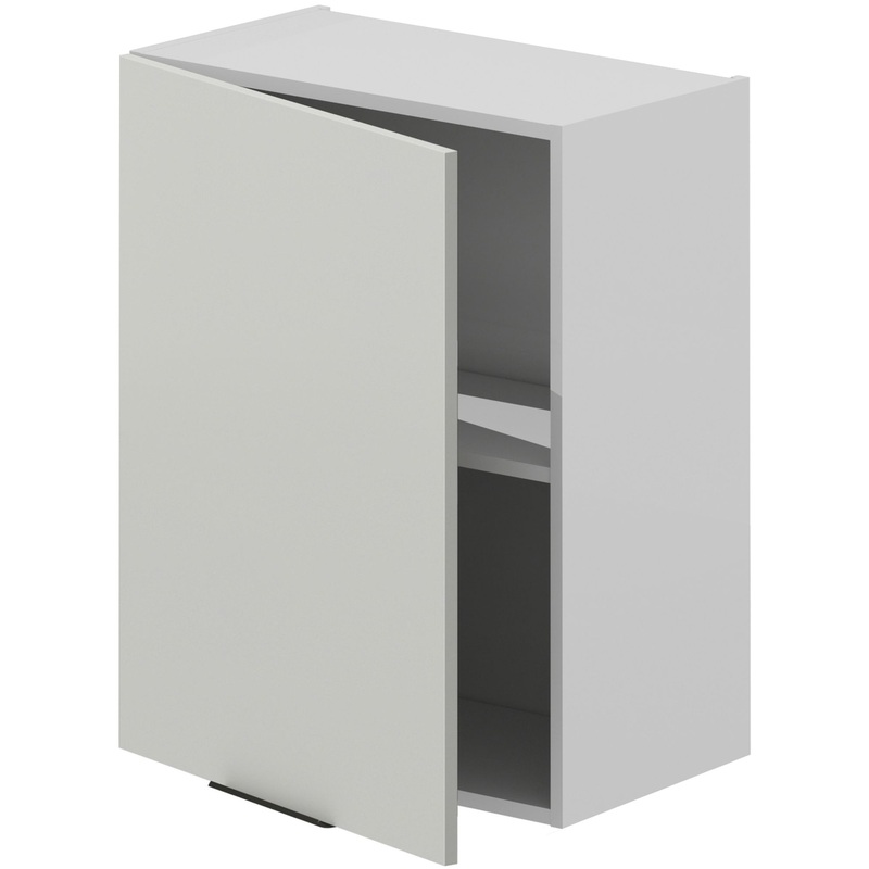 Изображение товара Кухонный навесной шкаф VOK W1D 72 45 белый альпийский белый шагрень 450х315х720 мм