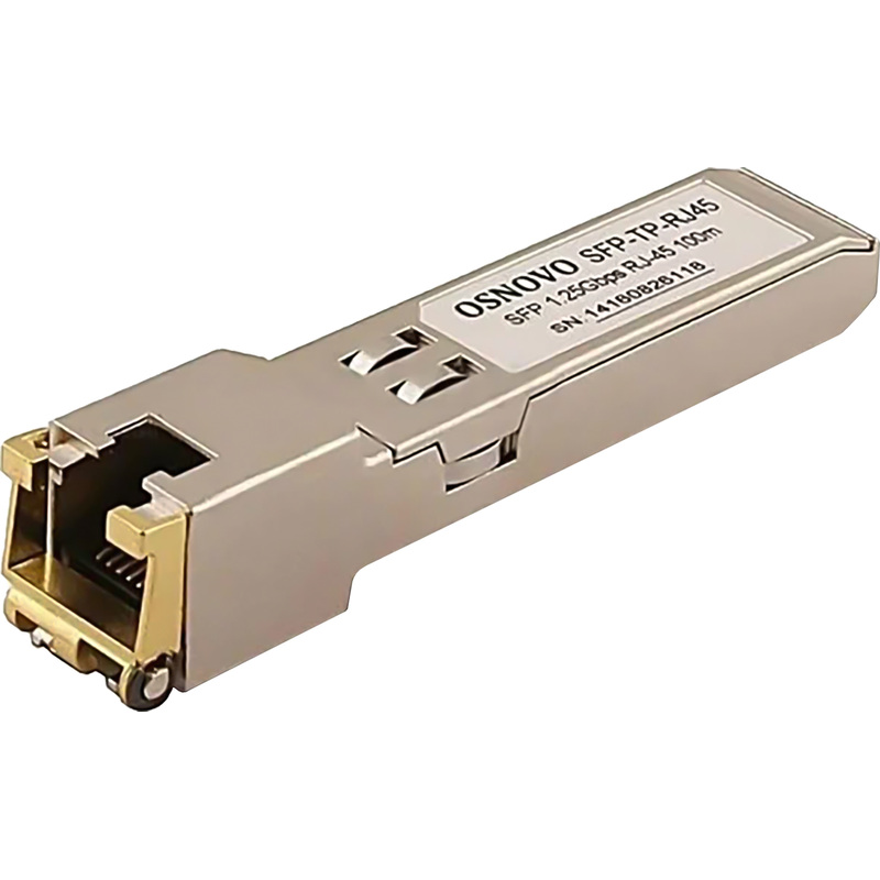 Изображение товара Трансивер Osnovo SFP-TP-RJ45 для сетевого оборудования RJ-45