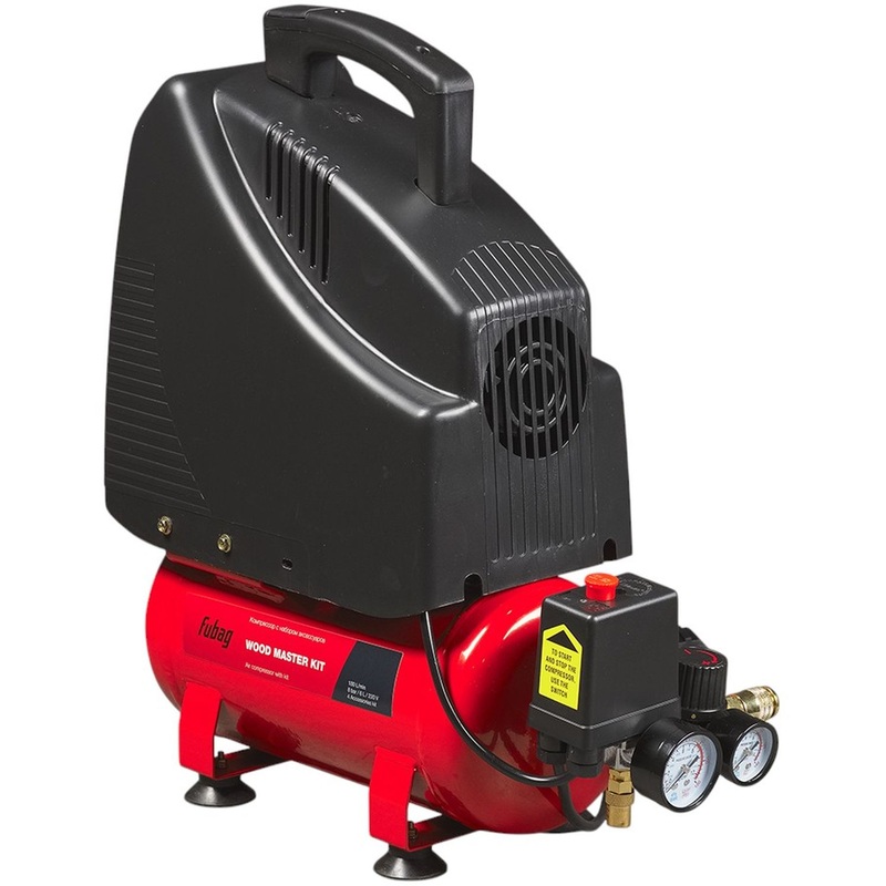 Изображение товара Компрессор Fubag OL 195/6 Wood Master Kit + 4 безмасляный с пневмоинструментом