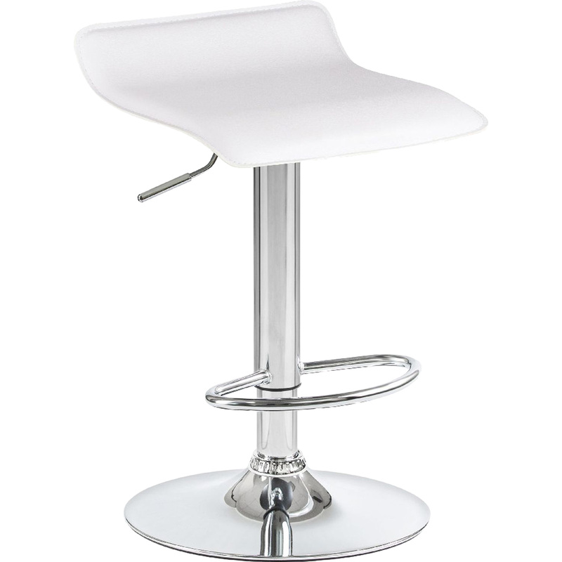 Изображение товара Стул барный Dobrin Tommy белый с хромированным основанием