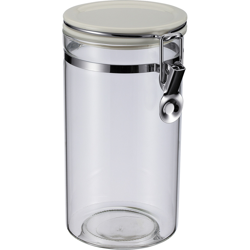 Изображение товара Банка для сыпучих продуктов Regent inox Desco стеклянная 1.2 л с замком