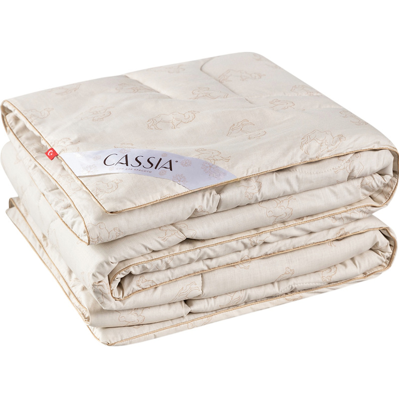 Изображение товара Одеяло Cassia 2-спальное 172x205 см стёганное с кантом бежевый