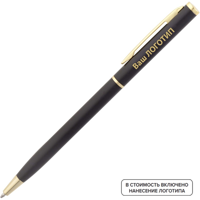 Изображение товара Шариковая автоматическая ручка Hotel Gold синяя 0.7 мм 100 шт в упаковке для брендирования