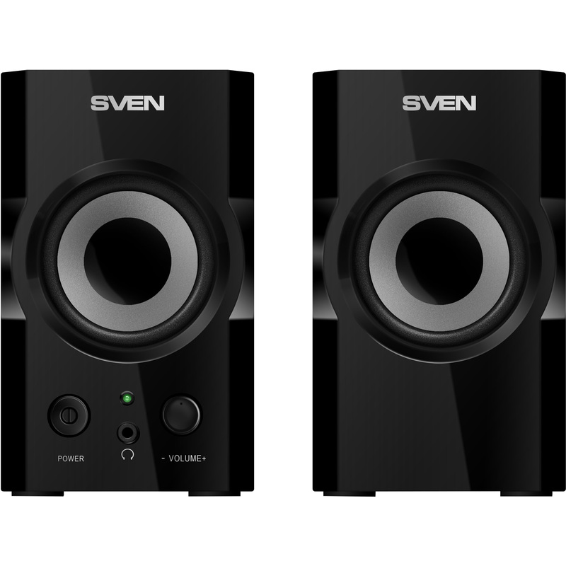 Изображение товара Колонки Sven SPS-606 2.0, мощность 6 Вт, черные, фиксированное подключение