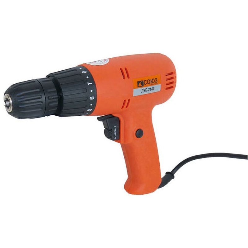 Изображение товара Сетевой шуруповерт Союз ДУС-2140 бытовой безударный 750 об/мин