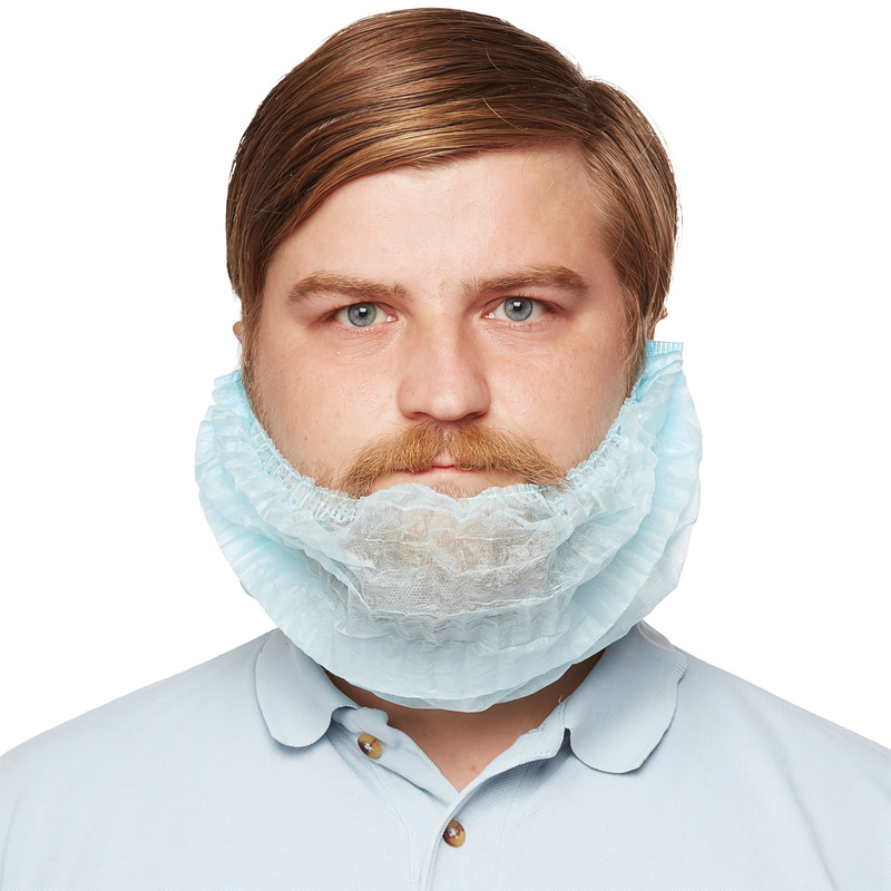 Изображение товара Набородник одноразовый SMZ голубой 100 штук в упаковке