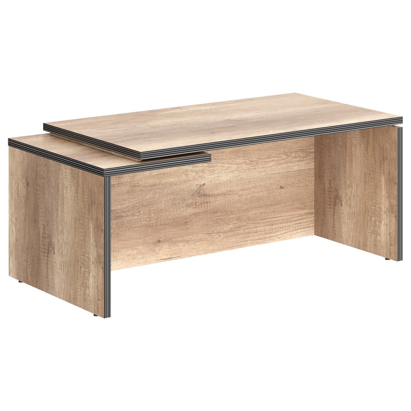 Изображение товара Стол руководителя Torr левый дуб каньон 1800х900х750 мм современный офисный стол