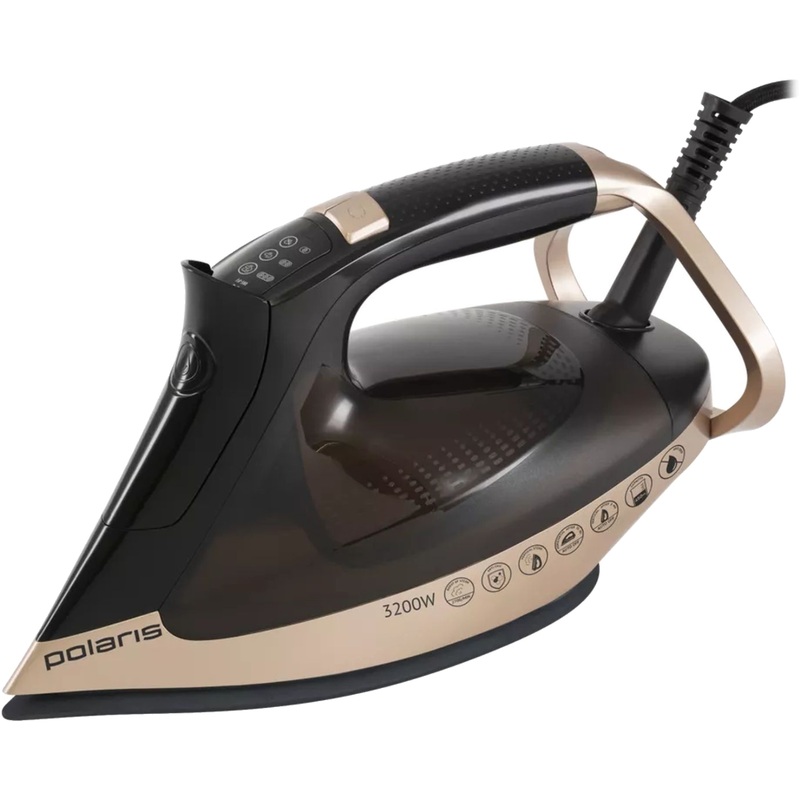 Изображение товара Утюг Polaris PIR 3225AK 3m чёрный с паровым ударом 270 г/мин