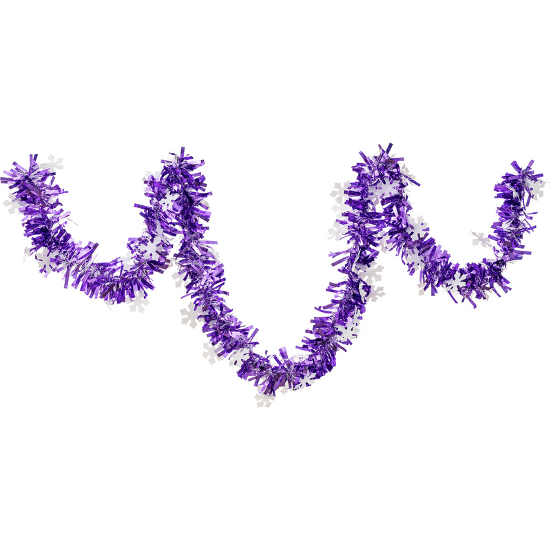 Изображение товара Новогодняя фиолетовая мишура 200 см для елки и декора