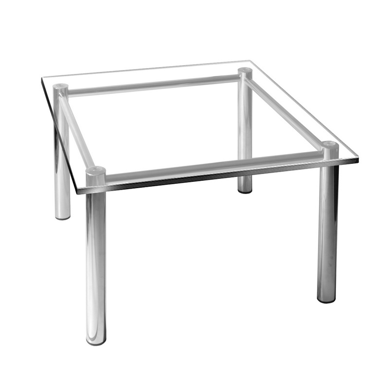 Изображение товара Журнальный стол Гранд 3М гальванический хром стекло современный дизайн