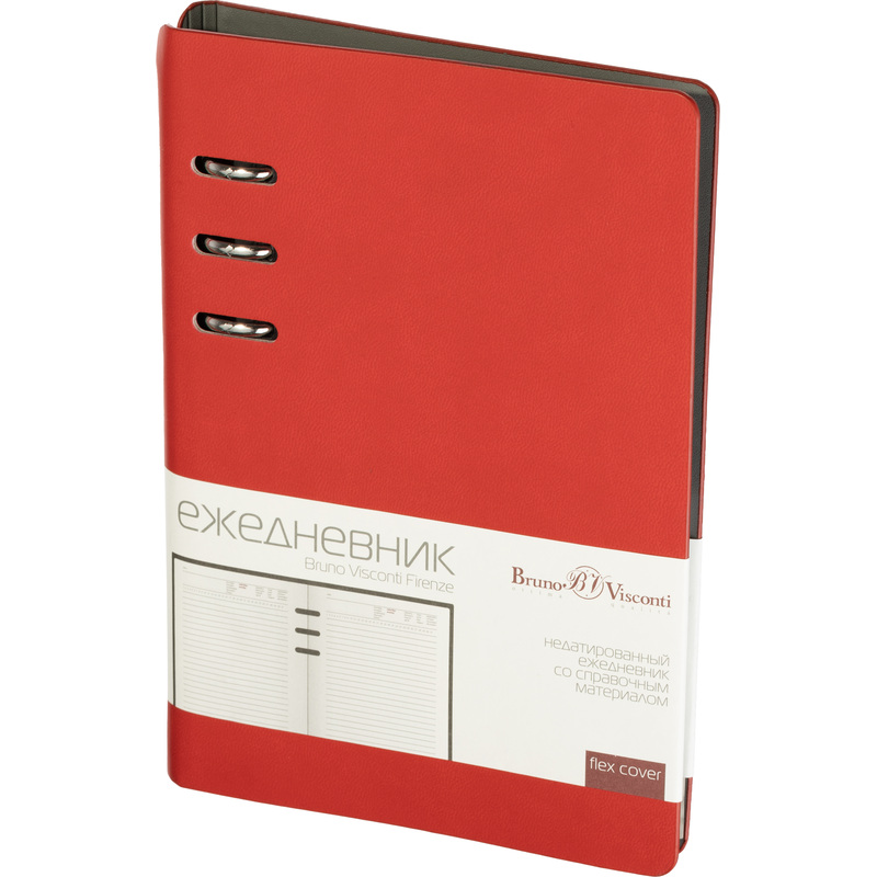 Изображение товара Ежедневник Bruno Visconti Firenze мягкая обложка 143x197 мм 120 листов красный
