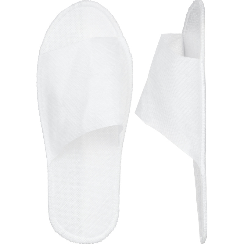 Изображение товара Одноразовые тапочки спанбонд открытый мыс белые 150 пар Россия