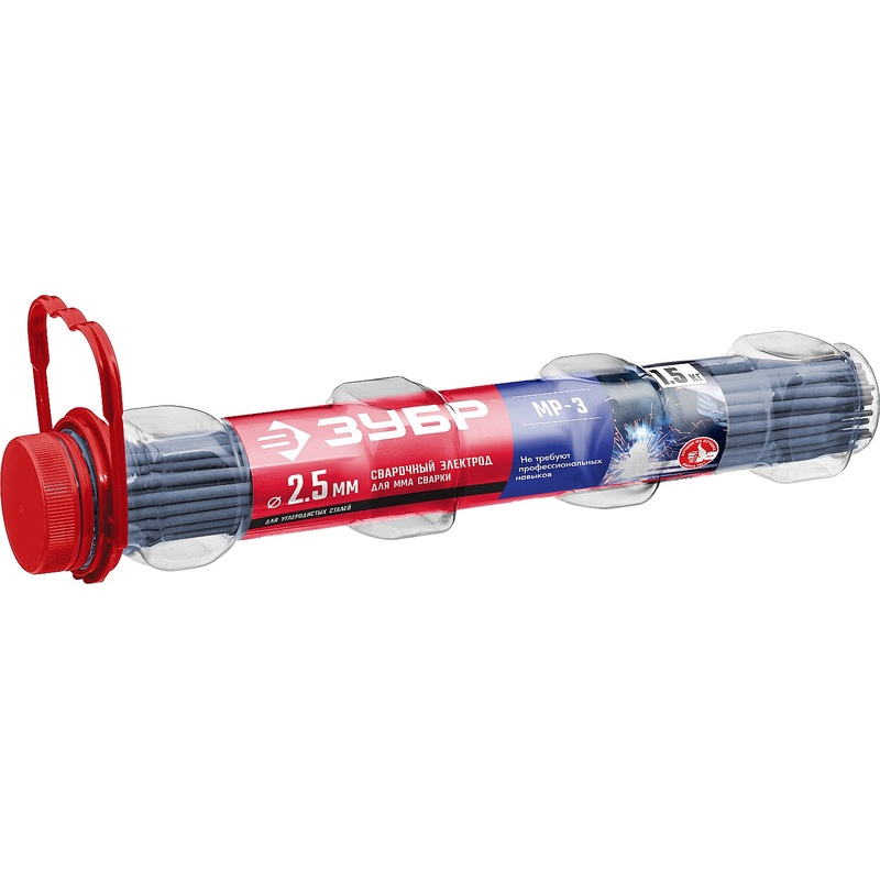 Изображение товара Электрод Зубр МР-3 2.5 мм 1.5 кг (40011-2.5)