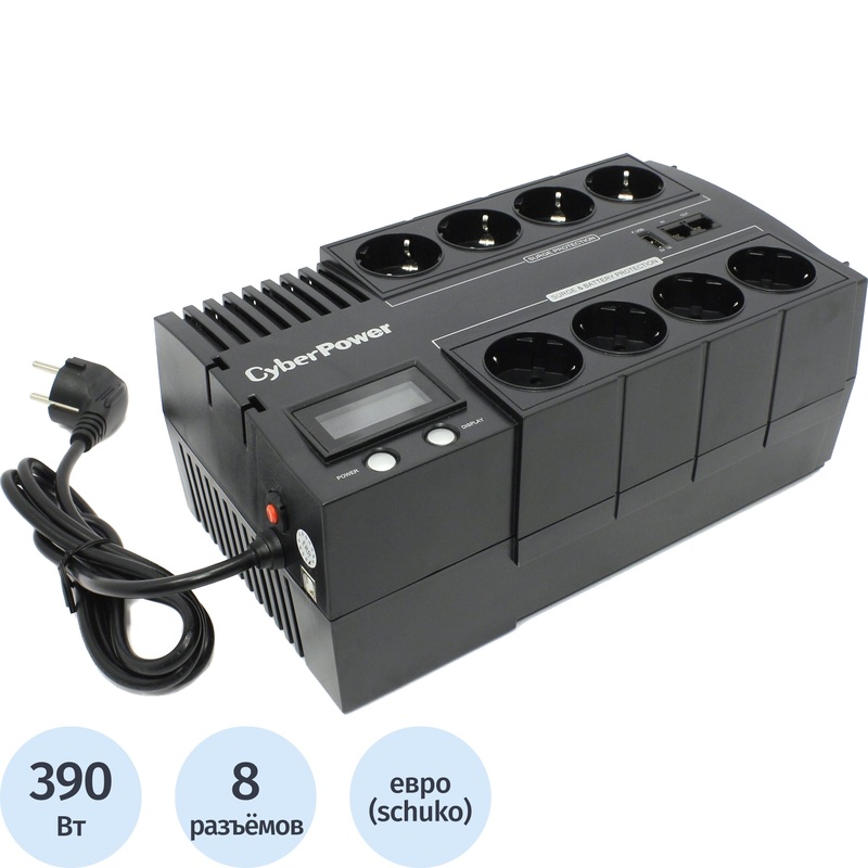 Изображение товара ИБП CyberPower BR700EA 700 ВА 390 Вт стабилизатор защиту от перепадов