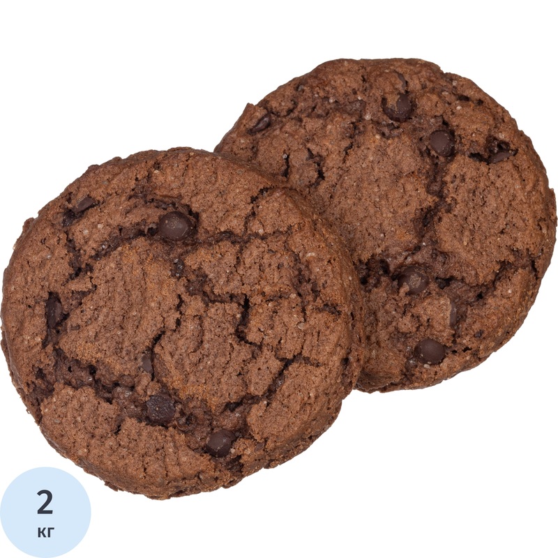 Изображение товара Печенье сдобное Лакомка Американо с какао и шоколадными дропсами 2 кг