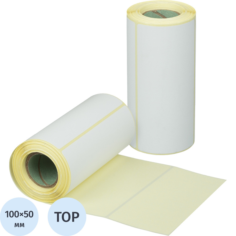 Изображение товара Термоэтикетки 100х50 мм для мобильных принтеров ТОП, 200 штук