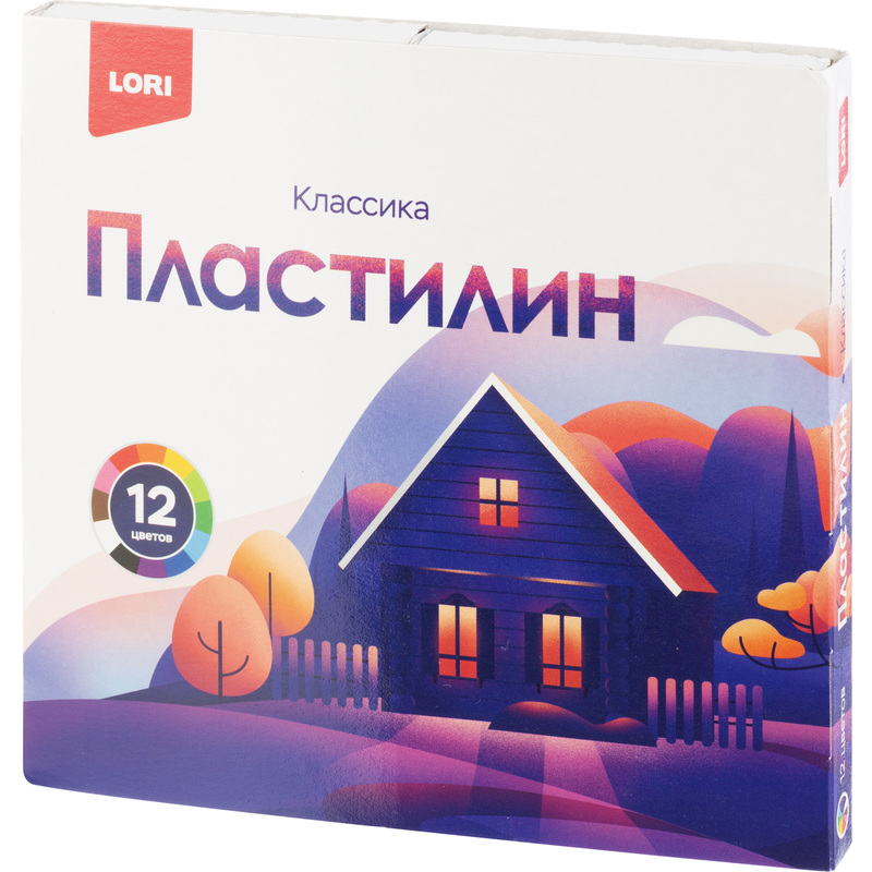 Изображение товара Пластилин классический Lori 12 цветов 240 г (Плк-014)