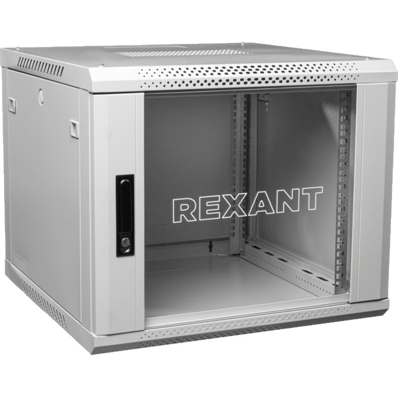 Изображение товара Телем коммуникационный настенный шкаф Rexant 12U 600x533x600 мм стеклянная дверь