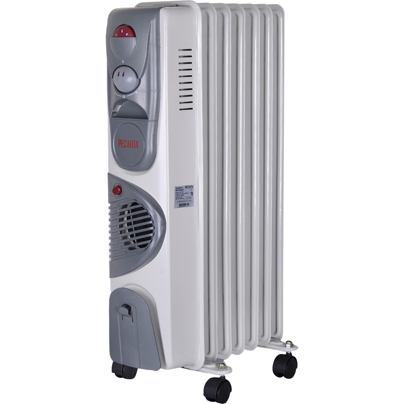 Изображение товара Радиатор масляный Ресанта ОМ-7НВ с термостатом для комфортного обогрева