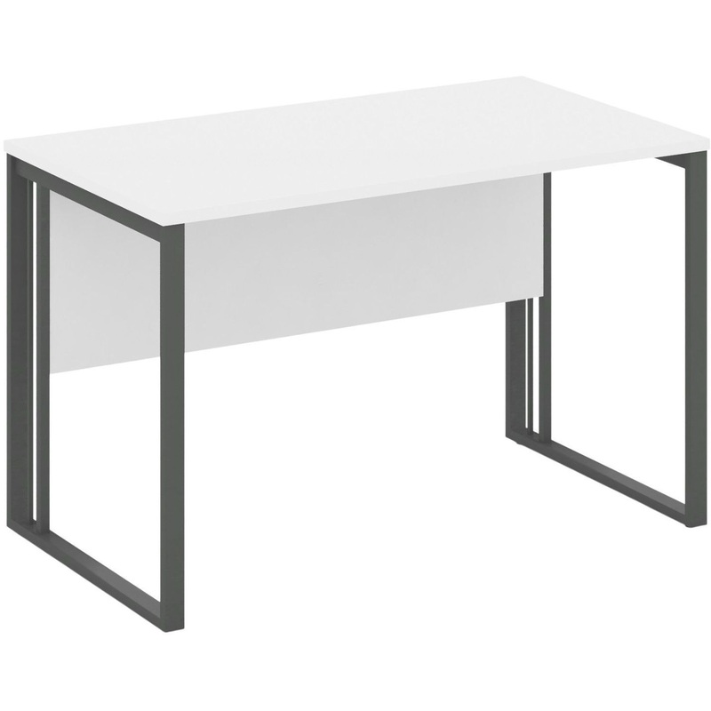 Изображение товара Стол письменный прямой Riva КМС СП-2 белый антрацит 1180х670х750 мм