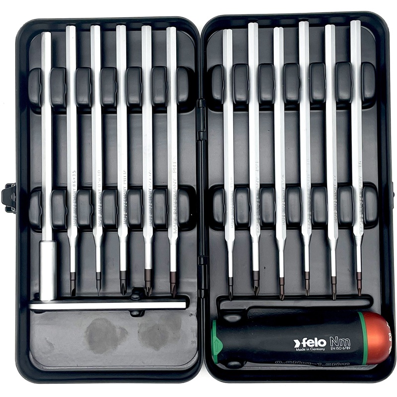 Изображение товара Динамометрическая отвёртка Felo с насадками 12 предметов 10099616