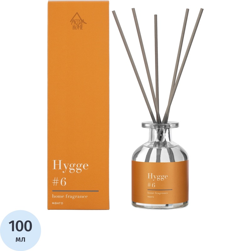 Изображение товара Аромадиффузор Arida Home Hygge №6 Манго 100 мл натуральный аромат для дома и офиса