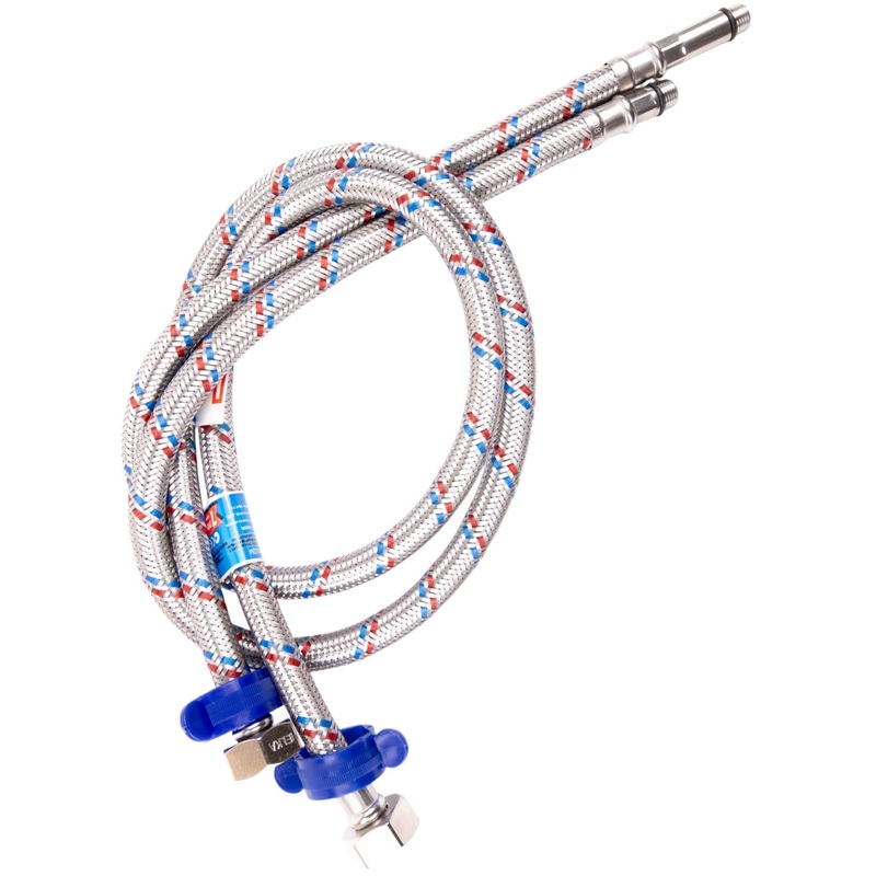 Изображение товара Гибкая подводка Elka 80 см для смесителя в комплекте 2 шт латунь металлик