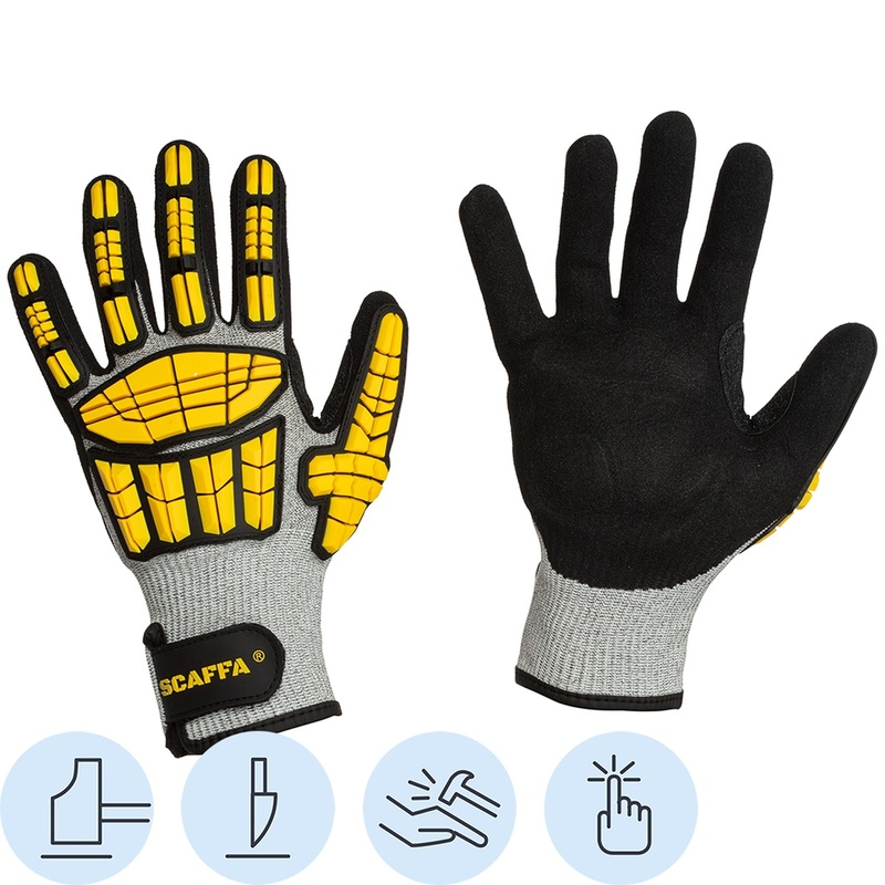 Изображение товара Защитные противоударные перчатки Scaffa Ударник DY1350AC-H6 размер 10 XL