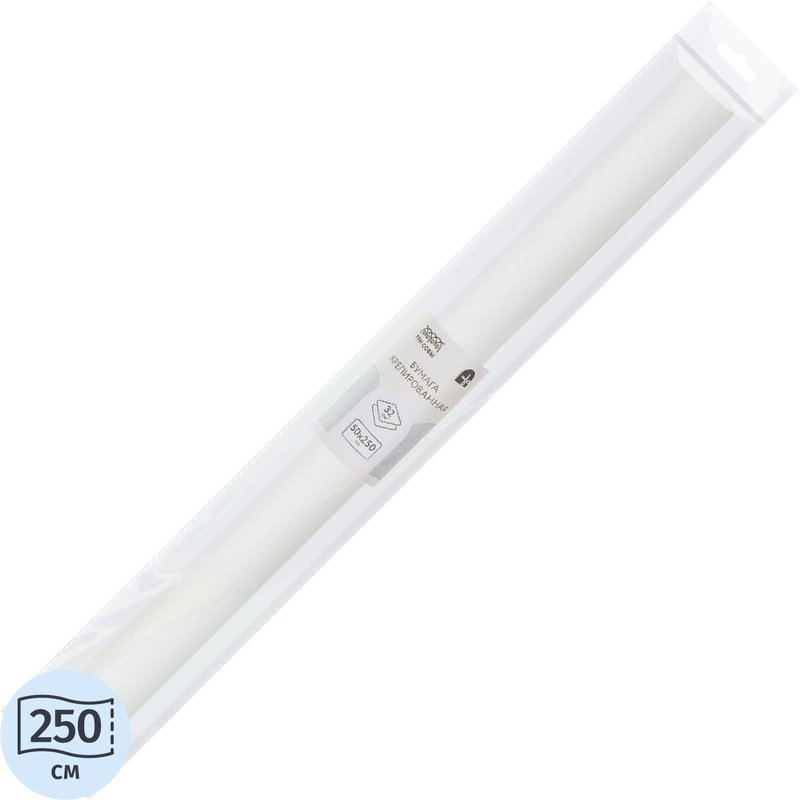 Изображение товара Крепированная цветная бумага Три совы 50 см x 2.5 м белая