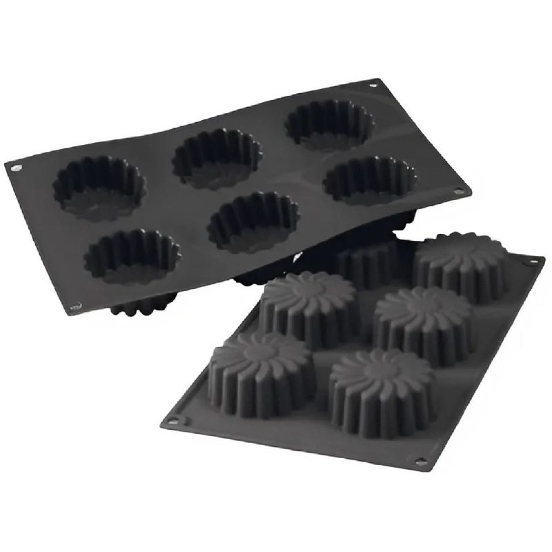 Изображение товара Форма для выпечки Martellato Цветы прямоугольная силиконовая 30х17.5х2.8 см