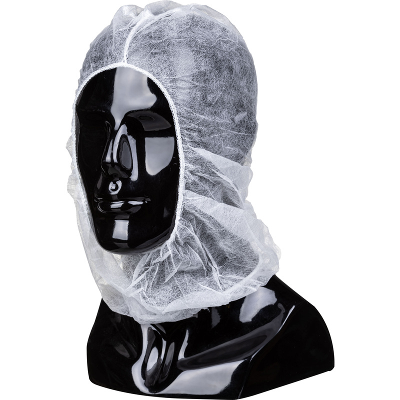 Изображение товара Одноразовая балаклава спанбонд белая 100 штук в упаковке