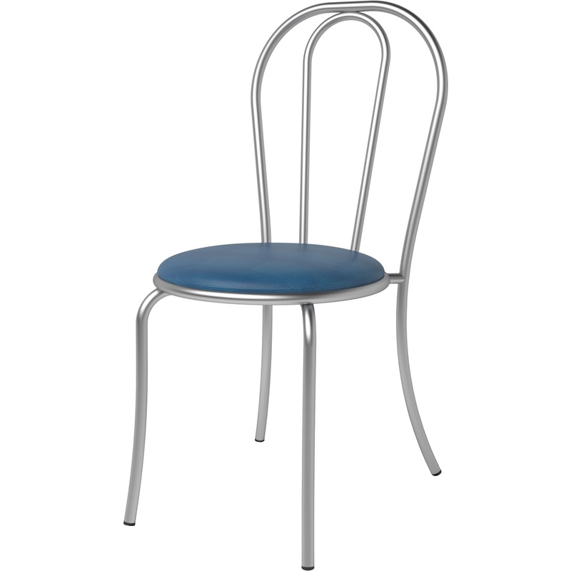Изображение товара Обеденный стул Венский СМ-7/6 синий из искусственной кожи и металла
