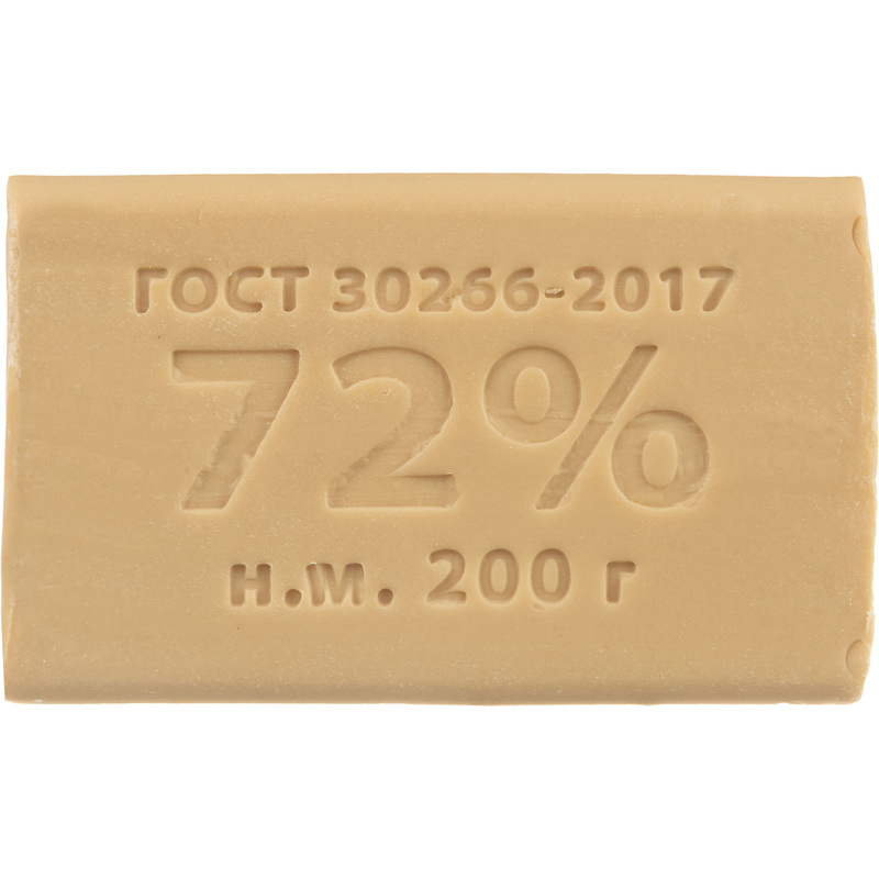 Изображение товара Хозяйственное мыло КМЗ 72% 200 г без обернутки, упаковка 60 штук