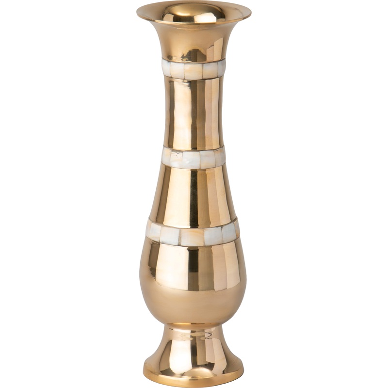 Изображение товара Латунная ваза для цветов Lefard золотистая 26 см - стильный декор для интерьера