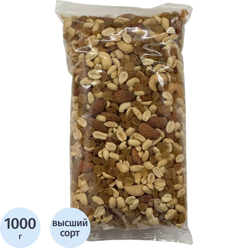 Изображение товара Смесь из жареных орехов с изюмом 1 кг